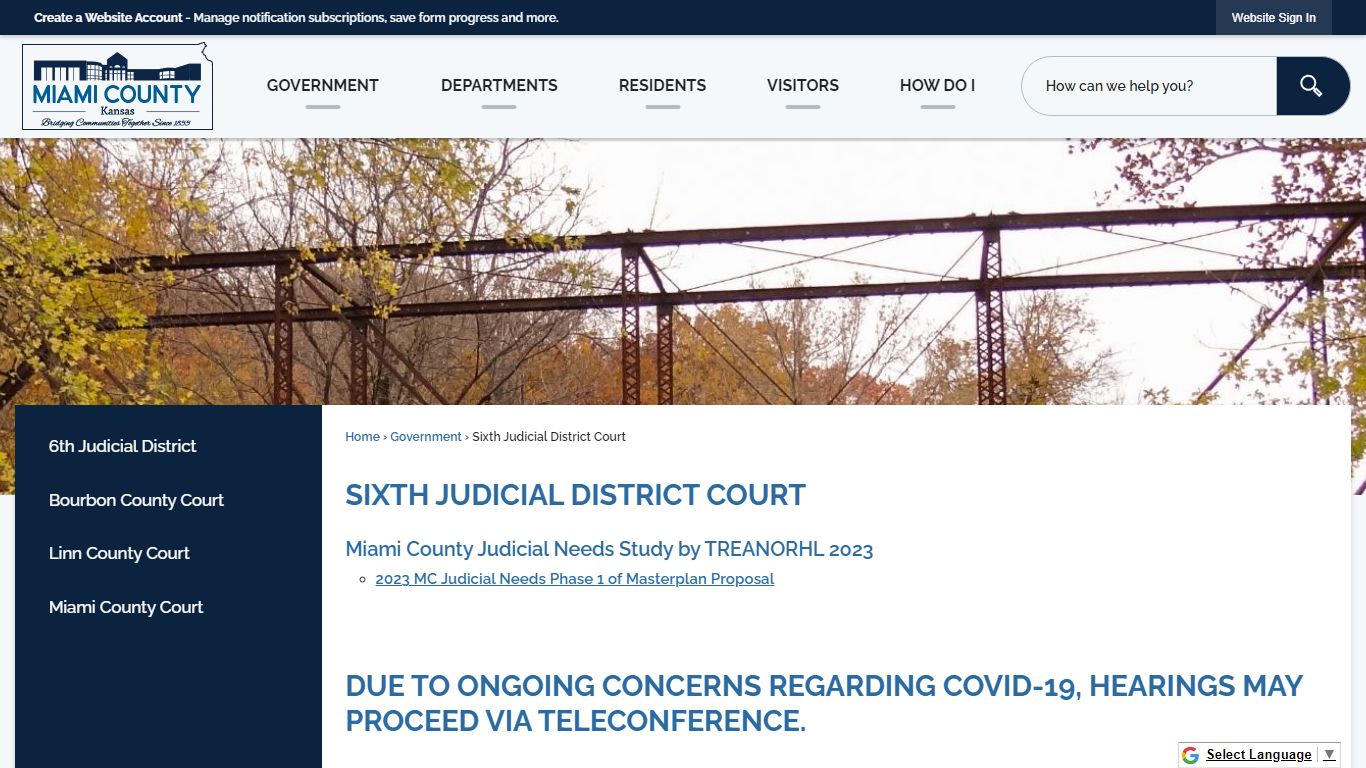 Sixth Judicial District Court | Miami County, KS - Official Website