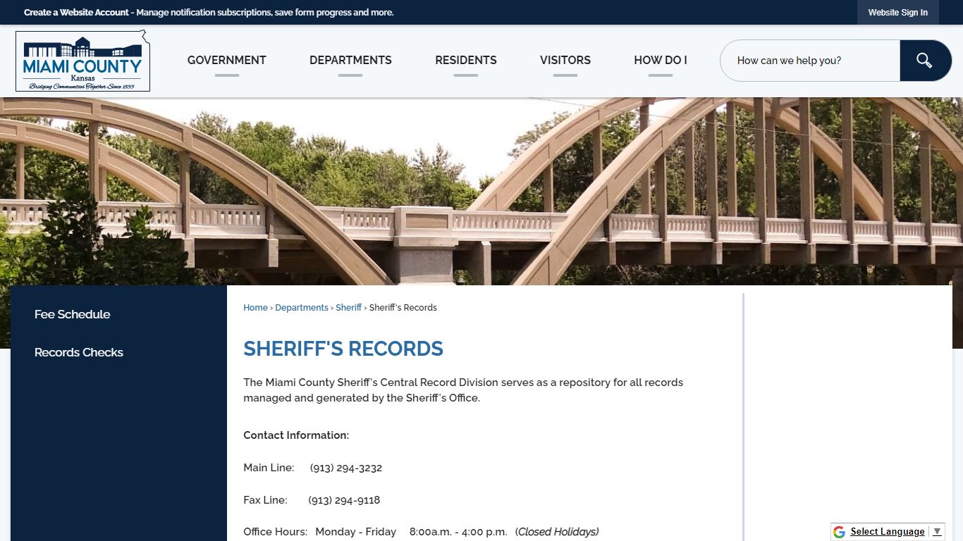 Sheriff's Records | Miami County, KS - Official Website